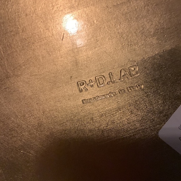 R+D. Lab Sara tray black gold wooden made in Italy hand made modern glam - Picture 2 of 14